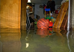 Flooded basement in Sterling